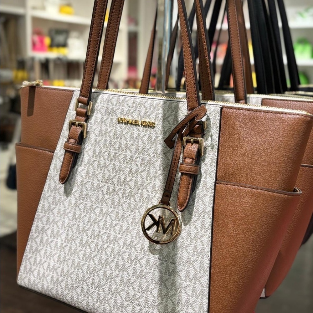 Michael Kors Tan and Cream Tote